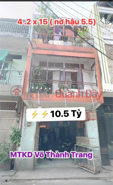 Property Search Vietnam | OneDay | Residential | Sales Listings MTKD Vo Thanh Trang, Ward 11 - Bau Cat Area - Tan Binh. House 72m2, 3 floors, only 10.5 billion