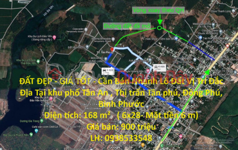 ĐẤT ĐẸP - GIÁ TỐT - Cần Bán Nhanh Lô Đất Vị Trí Đắc Địa Tại Thị trấn Tân phú, Đồng Phú, Bình Phước _0