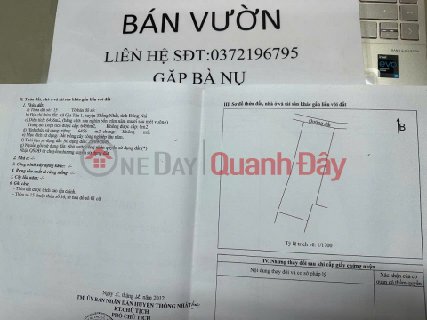 BEAUTIFUL LAND - PROFITABLE INVESTMENT - Owner Sells Land Plot Next to Tri An Lake, Gia Tan 1 Commune, Thong Nhat _0