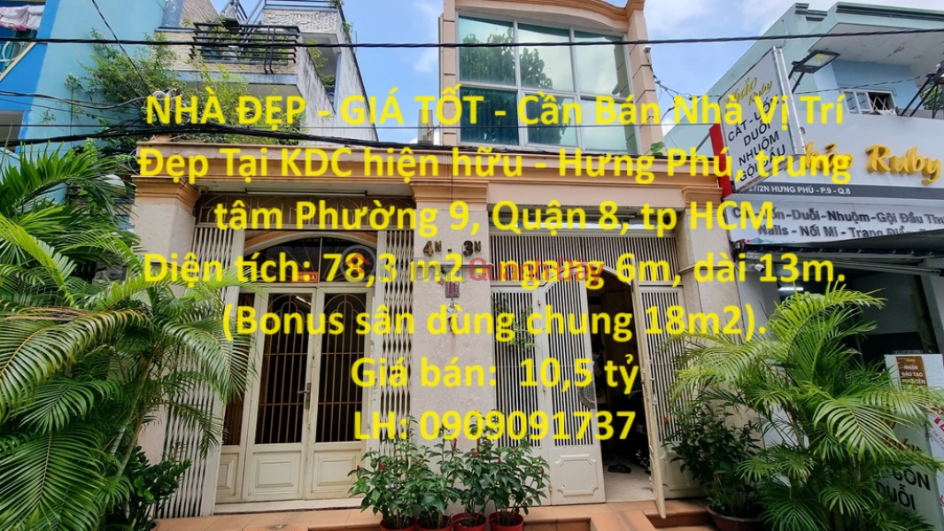 BEAUTIFUL HOUSE - GOOD PRICE - House For Sale Nice Location In the center of Ward 9, District 8, HCMC Sales Listings