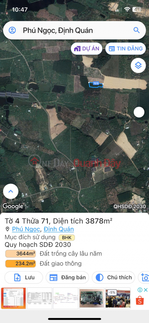 LAND OWNER IS STRIPPED FOR MONEY AND NEEDS TO URGENTLY SELL A LOT OF LAND IN DINH QUAN FOR 9BILLION VND _0