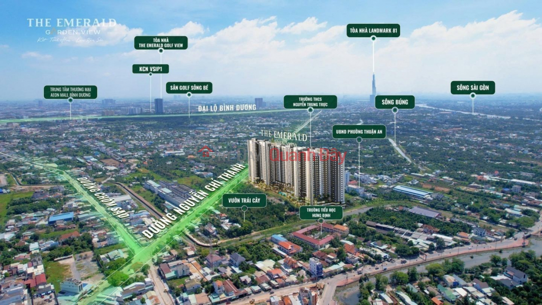 Get your unit at The Emerald Garden View now! Experience a green lifestyle in the heart of Thuan An, Binh Duong. From only 35 million VND\\/m². Sales Listings