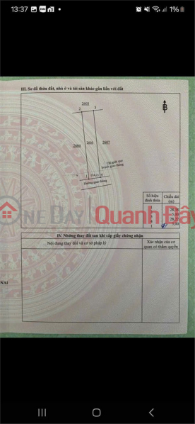 Property Search Vietnam | OneDay | Nhà ở, Niêm yết bán | ĐẦU TƯ SINH LỜI - GIÁ TỐT - CHÍNH CHỦ Cần Bán Lô Đất Xã An Viễn, Huyện Trảng Bom, Đồng Nai.