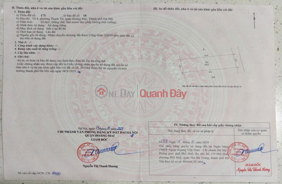 Property Search Vietnam | OneDay | Nhà ở Niêm yết bán ĐẤTĐẸP - GIÁ TỐT - Chính Chủ Bán Nhanh Lô Đất Tại Ngõ 37/38 Đại Đồng, Thanh Trì, Hoàng Mai, Hà Nội