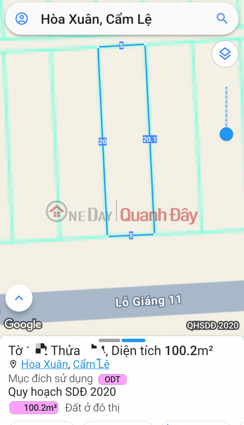 BÁN LÔ ĐẤT ĐẸP – VỊ TRÍ VÀNG TRUNG TÂM HÒA XUÂN - CHỈ 4,55 TỶ _0