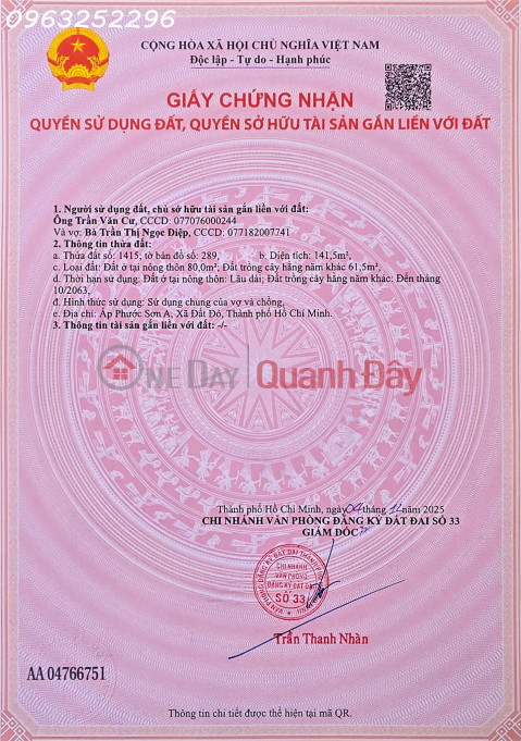 Bán 15 nền FO Đất Đỏ, Long Đất, Bà Rịa Vũng Tàu, giá đầu tư _0