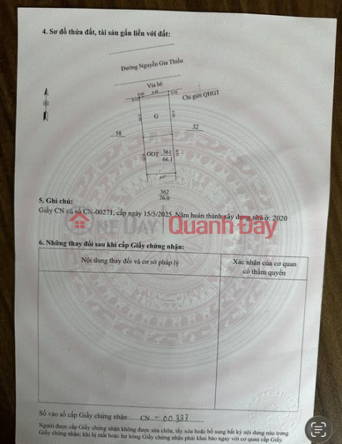 Land plot for sale, measuring 66.1m2 (5m frontage) on Nguyen Gia Thieu Street, Le Thanh Nghi Ward, Hai Duong City. _0