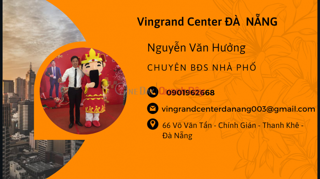 Bán nhà mặt tiền đường 5,5m lề 3m gần Nguyễn Văn Thoại, biển Mỹ Khê. Dt 19m x 15m. Niêm yết bán