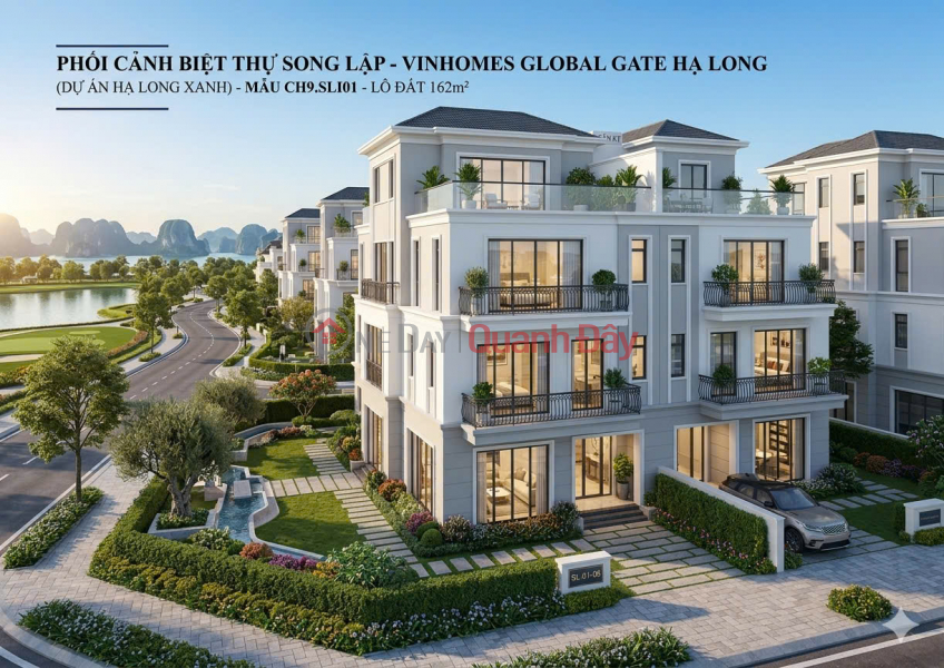 Property Search Vietnam | OneDay | Nhà ở Niêm yết bán | Bán biệt thự liền kề Vinhomes Global Gate Hạ Long 162m2, 4 tầng, 12PN, sổ đỏ, 15 tỷ