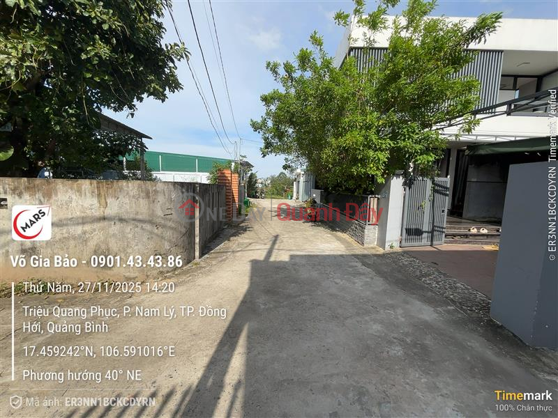 Property Search Vietnam | OneDay | Nhà ở, Niêm yết bán, Bán đất ngõ Triệu Quang Phục, Đồng Hới giá 1.2 tỷ TL