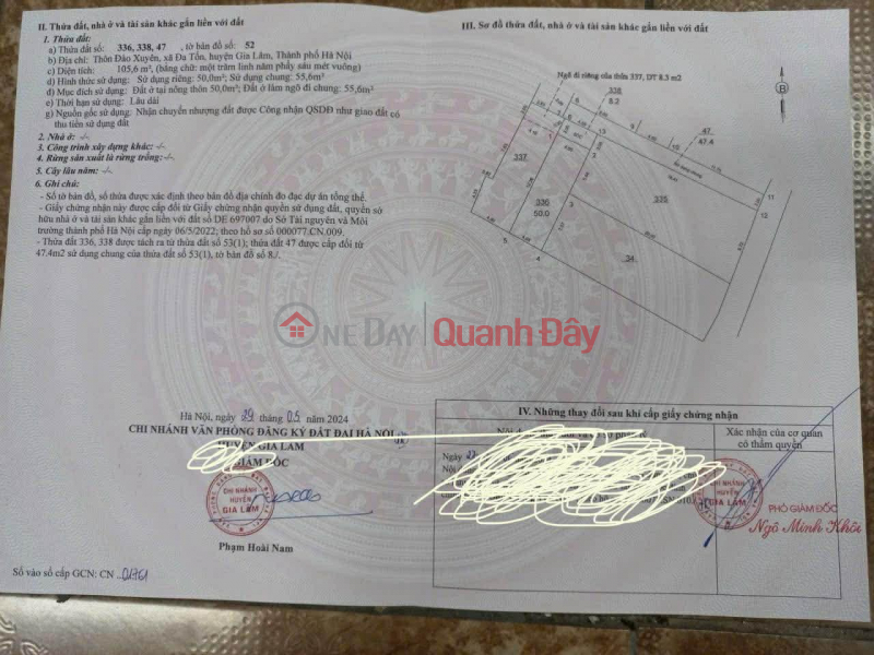 Property Search Vietnam | OneDay | Nhà ở Niêm yết bán | CHÍNH CHỦ CẦN BÁN 50 M2 ĐẤT ĐA TỐN, GIÁ NHỈNH 4 TỶ, LH 0985865658