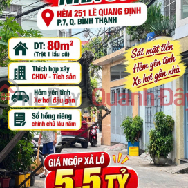 Reduced by 2 billion VND. House for sale on Le Quang Dinh Street, Binh Thanh District, 78m2, built as an apartment building, 5.5 billion VND. _0