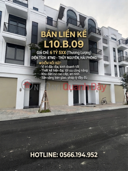 URGENT SALE: TOWNHOUSE L10.B.09 - THUY NGUYEN - ONLY 6.5XX BILLION VND, AREA 87M2 - 0566.194.952 Sales Listings