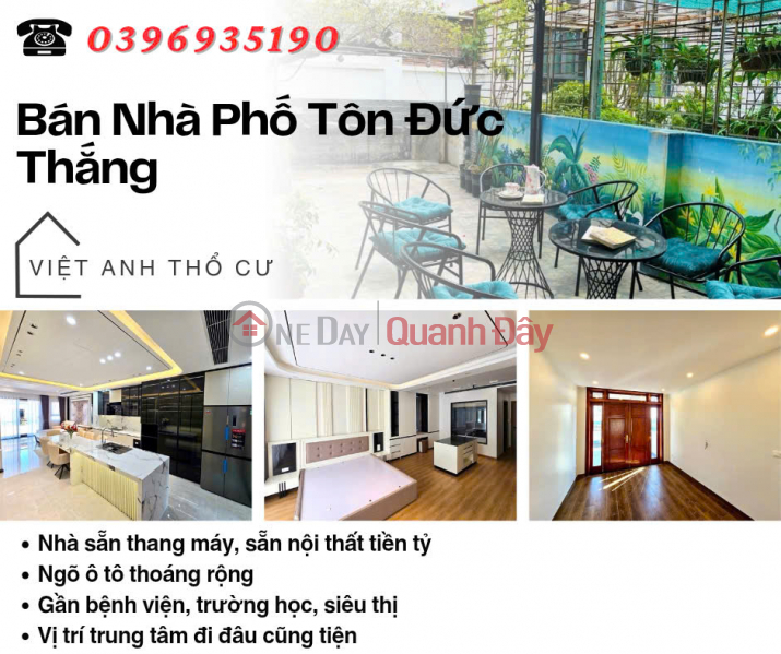 House for sale on Ton Duc Thang Street, 41m2, Near Street Front, Three-story Parking, Price: 13.75 Billion, Contact: 0396935190. Sales Listings