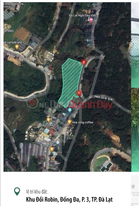 Land in Robin Hill area next to Lulu Lola cafe, Ward 3, Da Lat city - Area 4484.76 m2, price 25 million\/m _0