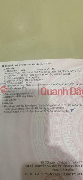 Property Search Vietnam | OneDay | Residential | Sales Listings Unique lot of 1.3 billion 60m2 in Hoa Lac, frontage of 5.6m2, open road