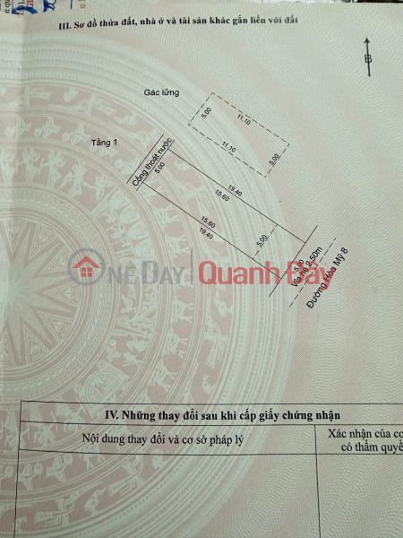 Bán căn nhà mặt tiền vừa ở vừa kinh doanh - đường Hoà Mỹ 8 Niêm yết bán