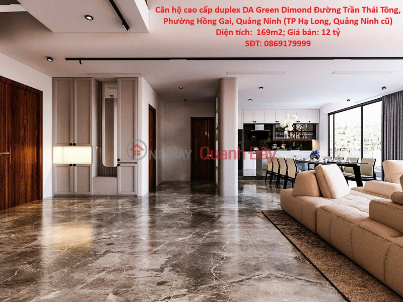 Luxury duplex apartment for sale at Green Diamond project, Tran Thai Tong Street, Hong Gai Ward, Quang Ninh. Sales Listings