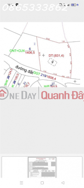 đ 1.4 Billion FOR SALE: BEAUTIFUL PLOT OF LAND IN MUONG DONG – KIM BOI WITH OPEN FIELD VIEW AND EXISTING HOUSE (C4 TYPE)