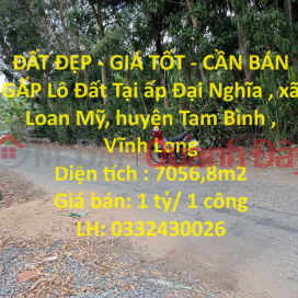 BEAUTIFUL LAND - GOOD PRICE - FOR URGENT SALE Land Plot In Tam Binh District, Vinh Long - Investment Price _0