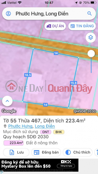 BEAUTIFUL LAND - Good Price - Owner Needs to Urgently Sell Residential Land in Phuoc Hung, Long Dien, Ba Ria Vung Tau Sales Listings