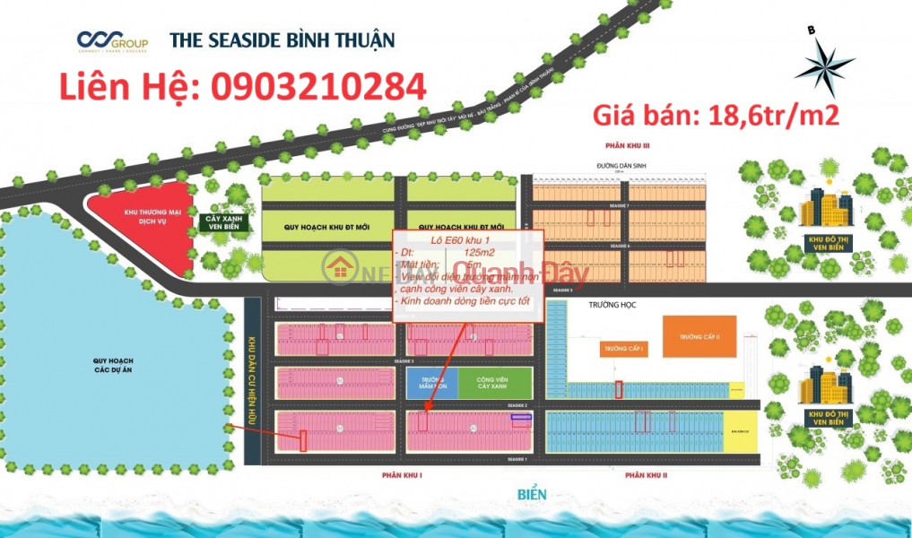 ĐẤT ĐẸP - GIÁ TỐT - Cần Bán đất dự án Seaside mặt biển Hoà Phú, Bình Thuận (Cạnh Phan Rí Cửa) Niêm yết bán