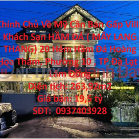 Chính Chủ Về Mỹ Cần Bán Gấp Villa Khách Sạn HẦM ĐÁ ( MÂY LANG THANG) - Vị TRí TP Đà Lạt, Lâm Đồng _0