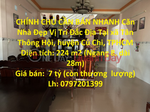 GENERAL FOR SALE QUICKLY Beautiful House Great Location In Cu Chi District, Ho Chi Minh City _0