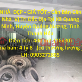 NHÀ ĐẸP - GIÁ TỐT - Cần Bán Căn Nhà Vị Trí Đắc Địa Tại Xã Quảng Ninh, Huyện Quảng Xương, Tỉnh Thanh Hóa _0