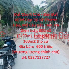Land by Owner - Land for sale in beautiful location in Phuoc Hau KP, Mo Cay Bac, Ben Tre _0