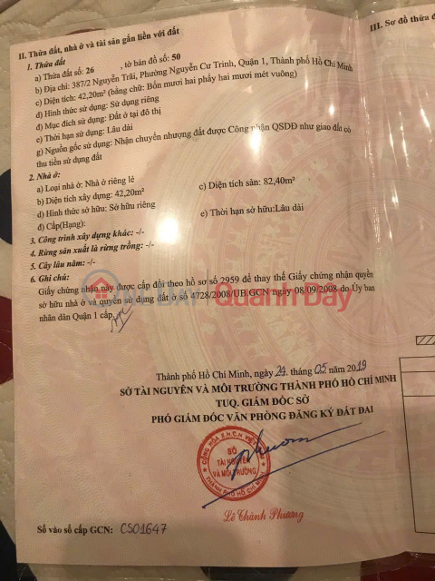 GIÁ TỐT - CHÍNH CHỦ Cần Bán Nhanh Căn Nhà Mặt Tiền Đẹp Vị Trí Tại Quận 1, TP HCM _0