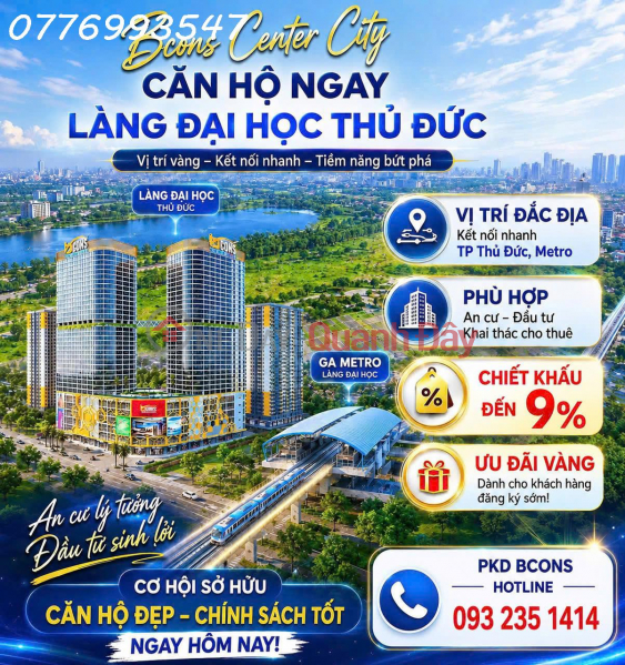 Chỉ Từ 150 Triệu Đồng Sở Hữu Ngay Căn Hộ 2 Phòng Ngủ Trung Tâm Đông Hòa, TP.HCM Niêm yết bán