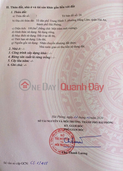 Đất tuyến 2 Trung Lực - 100m - đường 5m - Giá 5.5 tỉ Việt Nam | Bán, đ 5,5 tỷ
