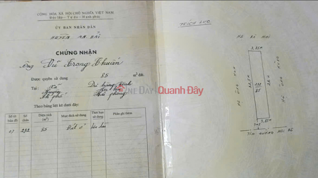 Nhà mặt đường Dân Lập - Chợ Hàng, 85m 2 tầng, Giá 6.1 tỉ vị trí đẹp, Việt Nam | Bán, đ 6,1 tỷ