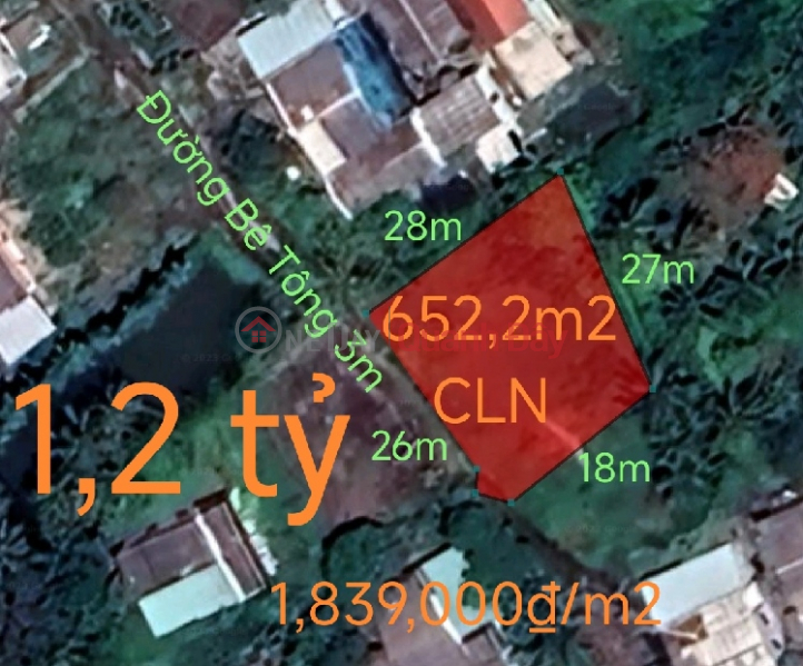 Garden land for sale, converted to subdivided land, priced at 1.2 billion Sales Listings