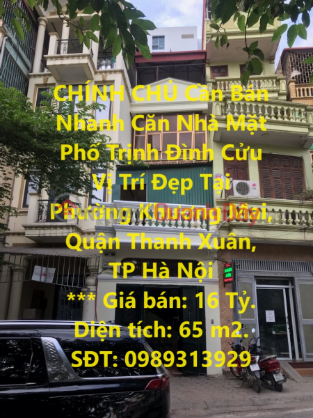 OWNER Needs to Sell Quickly House on Trinh Dinh Cuu Street, Beautiful Location in Thanh Xuan District, Hanoi City. Sales Listings