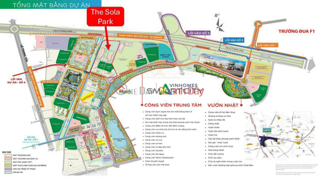 THE SOLA PARK PROJECT, 3% DISCOUNT FOR THE FIRST 500 CUSTOMERS, CAPITAL ABOUT 600 MILLION, HTLS 80% - 0846859786 Vietnam | Sales | đ 2.2 Billion