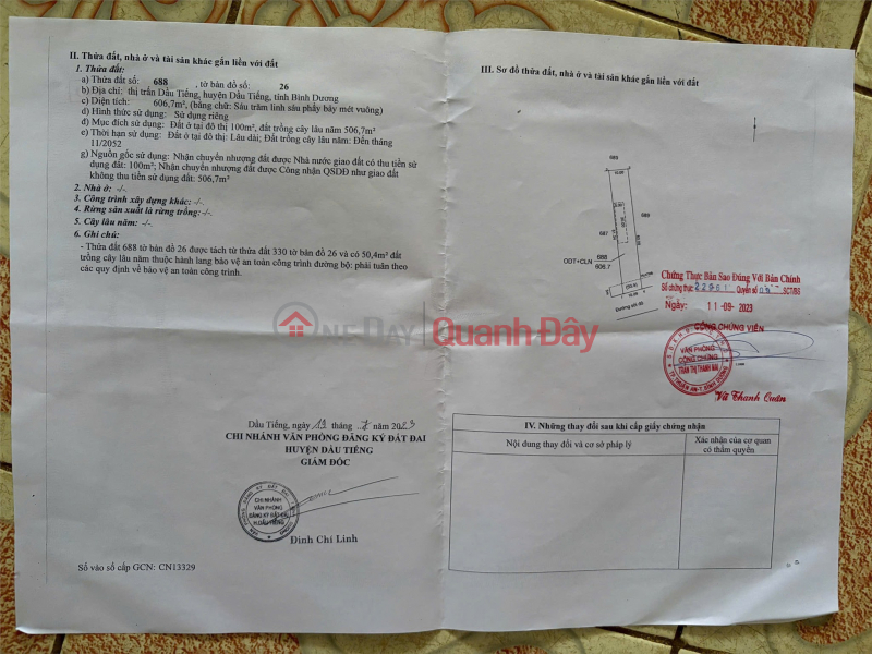 PRIME LAND - GREAT PRICE, QUICK SALE! INVESTMENT PLOT WITH HIGH PROFIT POTENTIAL in Dau Tieng District, Binh Duong Province. Sales Listings