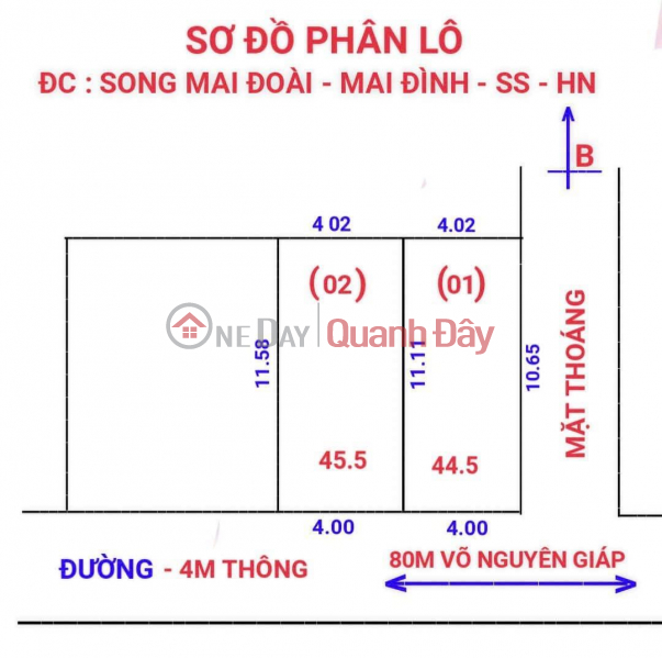 CHÍNH CHỦ E CẦN BÁN 44.5m2 MAI ĐÌNH SÓC SƠN HÀ NỘI ĐƯỜNG THÔNG Ô TÔ GIÁ SIÊU ĐẦU TƯ Niêm yết bán