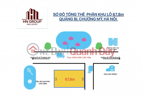 QUẢNG BỊ thân thương ra mắt lô đất trung tâm thôn Liên Hợp
67,8m full thổ mặt tiền hơn 5m
Gần ngay hồ điều _0