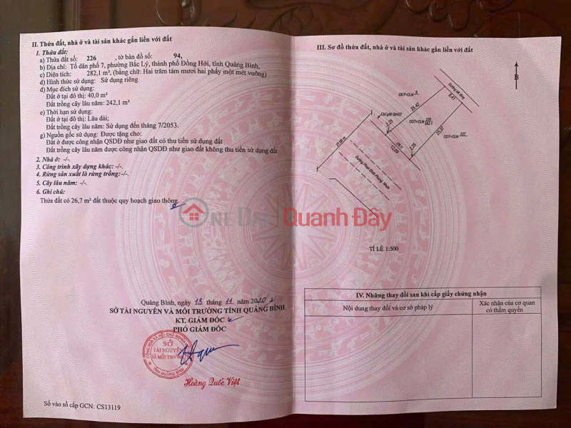ĐẤT ĐẸP- GIÁ TỐT BÁN NHANH LÔ ĐẤT ĐẦU TƯ LÀ SINH LỜI TẠI phường Đồng Thuận, tp Quảng Trị ( Quảng Bình cũ) Niêm yết bán