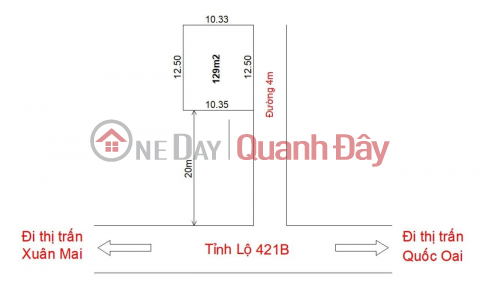 Cc for sale 129m2, 2.x billion, land in Xuan Mai town, Chuong My, Hanoi, investment in dividing lots, close to National Highway 6, TL421B, car _0