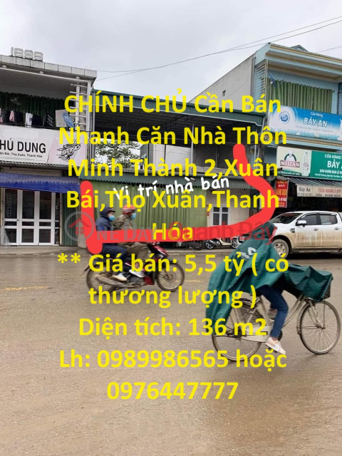 CHÍNH CHỦ Cần Bán Nhanh Căn Nhà Thôn Minh Thành 2,Xuân Bái,Thọ Xuân,Thanh Hóa _0