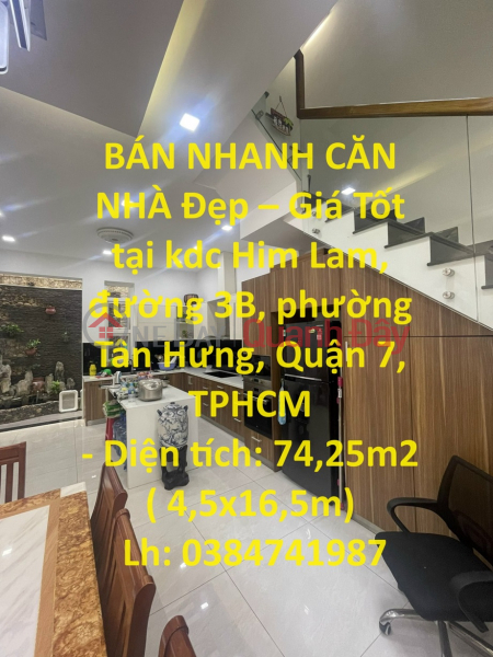FAST SALE OF A BEAUTIFUL HOUSE - Good Price in District 7, HCMC Sales Listings