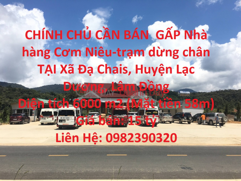 GENERAL FOR SALE Urgently Com Nieu Restaurant - Stopover in Lac Duong District, Lam Dong Sales Listings