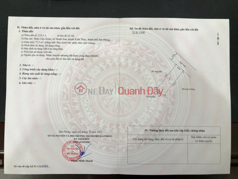 Property Search Vietnam | OneDay | Nhà ở | Niêm yết bán | Giá chỉ 1.5x tỷ Lô đất Cẩm Hoàn – ngay khu đấu giá Vườn Cam Ngõ thông rộng ZALO 0567 222 555