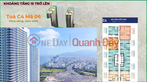 Căn góc 2PN, trung tâm Đà Nẵng, view sông Hàn, thành phố và biển giá 7 tỷ _0