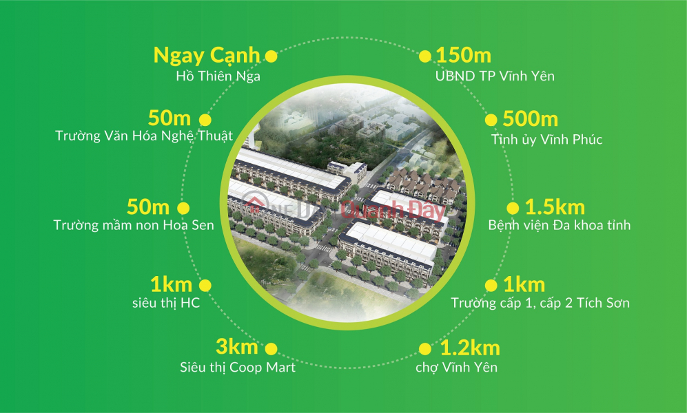 Property Search Vietnam | OneDay | Nhà ở | Niêm yết bán, Bán 100m2 băng 2 đường phạm văn đồng, giáp UBND TP Vinh Yên 2,4 tỷ