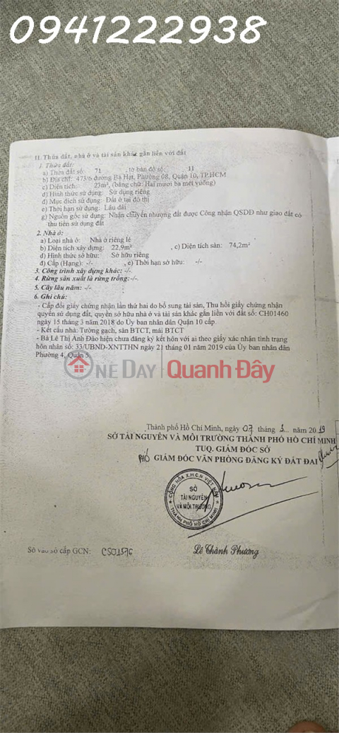 House for sale 473\/6 Ba Hat, District 10. Area: 3.1m*8m. Interior: 23m2. 3 floors. Price 6.3 billion _0