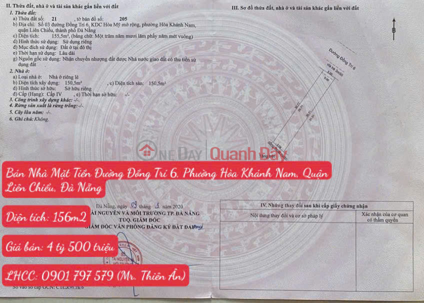 House for sale on Dong Tri 6 Street, Hoa Khanh Nam Ward, Lien Chieu District, Da Nang Sales Listings
